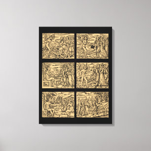 Impressão Em Tela O Hexaptych das bruxas após Guazzo 18x24