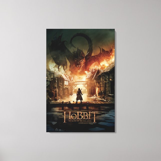 Impressão Em Tela O Hobbit - Poster de Filme Laketown (Frente)