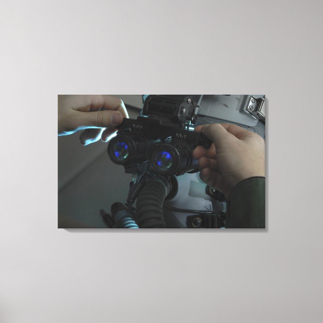 Impressão Em Tela O homem-ar ajusta o olho (Frente)