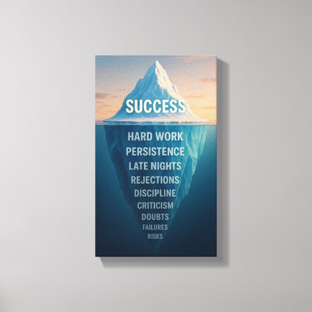 Impressão Em Tela O Iceberg do Sucesso (Frente)