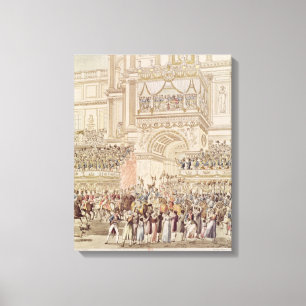 Impressão Em Tela O imperador e a imperatriz que recebem a homenagem