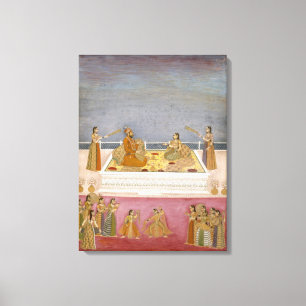 Impressão Em Tela O imperador novo Muhammad Shah de Mughal em um