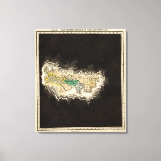 Impressão Em Tela O Império Romano na Idade de Augustão 1 AD (Frente)