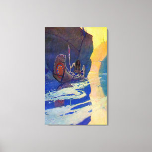 Impressão Em Tela O Índio em Sua Solidão NC Wyeth 1907