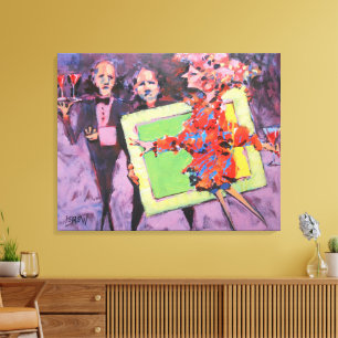 Impressão Em Tela O Jogo da Galeria Pintura / Artista Larry Lerew