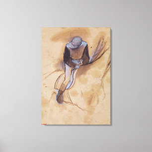 Impressão Em Tela O jóquei de Edgar Degas   dobrou a posição