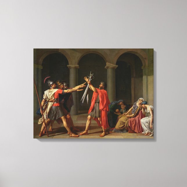 Impressão Em Tela O Juramento de Horatii, 1784 (Frente)