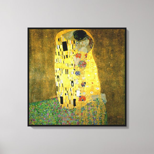 Impressão Em Tela O Kiss ~ Gustav Klimt (Frente)