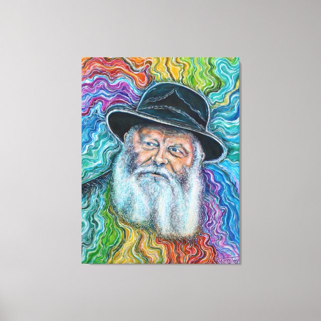 Impressão Em Tela O Lubavitcher Rebbe Rainbow (Frente)