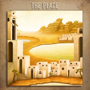 Impressão Em Tela "O lugar" - Oriente Médio / Pintura do Deserto do