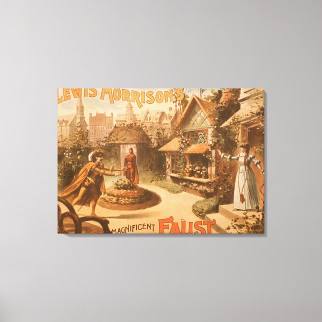 Impressão Em Tela O Magnífico Teatro Fausto de Lewis Morrison (Frente)