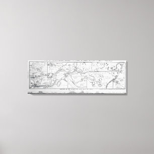 Impressão Em Tela O mapa oficial de Wyld do canal marítimo de Suez