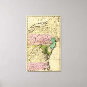 Impressão Em Tela O meio indica o mapa de Olney
