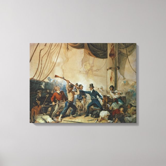 Impressão Em Tela O Melee no Conselho do Chesapeake, 1813 (Frente)