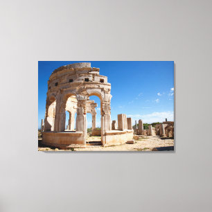 Impressão Em Tela O Mercado, Leptis Magna, Distrito de Al Khums