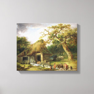 Impressão Em Tela O moinho de água velho, 1790 (óleo em canvas)