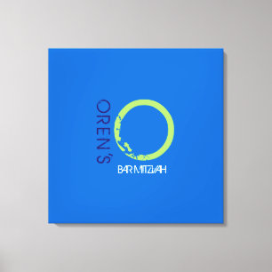 Impressão Em Tela O Monograma Bar inicial Bat Mitzvah Conselho de in