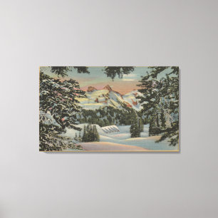 Impressão Em Tela O Monte Rainier, WA - pensão do paraíso & escala