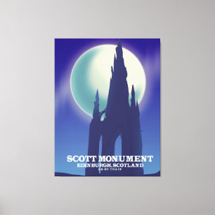 Impressão Em Tela O Monumento Scott, Edimburgo, Escócia
