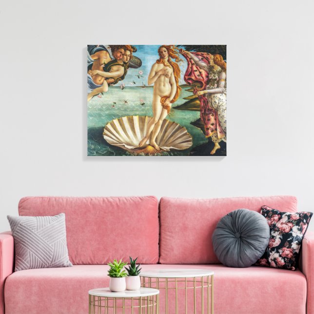 Impressão Em Tela O Nascimento de Vênus | Sandro Botticelli | (Insitu(Sala de estar))