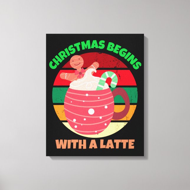 IMPRESSÃO EM TELA O NATAL COMEÇA COM UM LATTE (Frente)