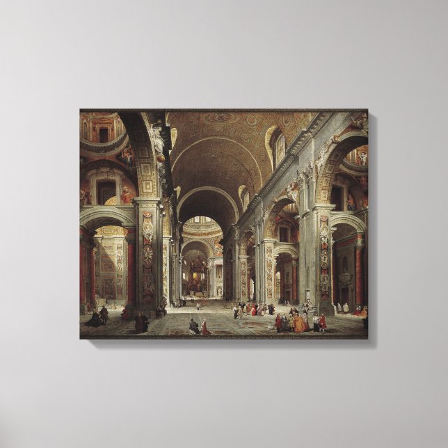 Impressão Em Tela O Nave da Rua. A Basílica de Peter no Vaticano (Frente)