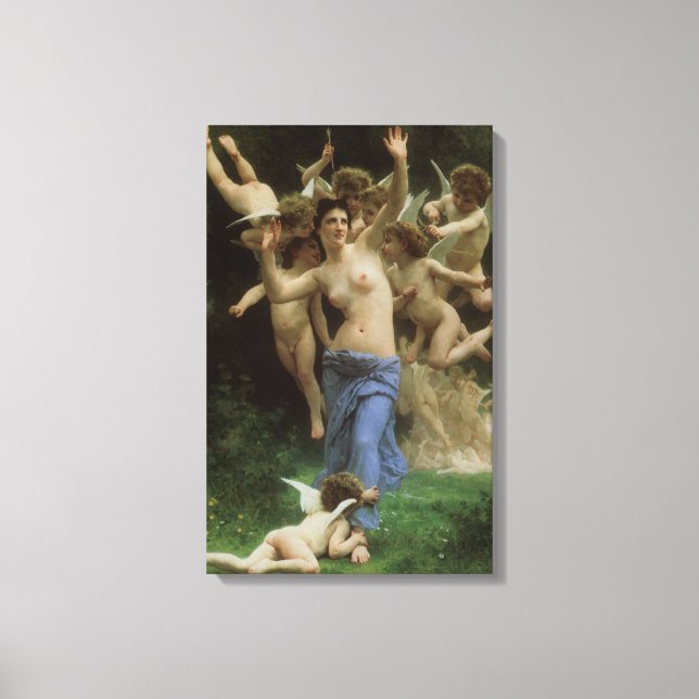 Impressão Em Tela O ninho dos Wasp de William Adolphe Bouguereau (Frente)