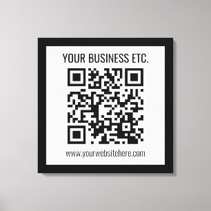 Impressão Em Tela O Nome da Sua Empresa & Código QR Editável