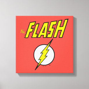 Impressão Em Tela O Nome do Flash & Logotipo do Raio