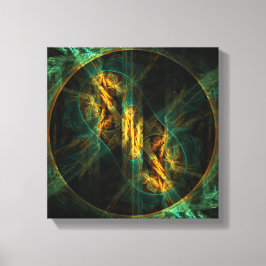 Impressão Em Tela O Olho da Abstrato da selva preto e branco