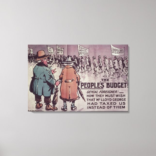 Impressão Em Tela O Orçamento das Pessoas", 1909 (Frente)