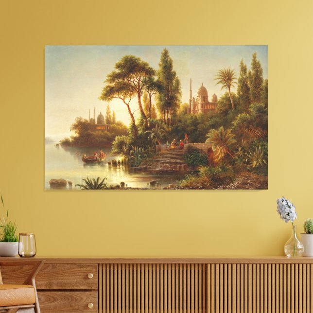 Impressão Em Tela O Oriente na Luz da Noite - Albert Rieger (Insitu(Sala de estar))