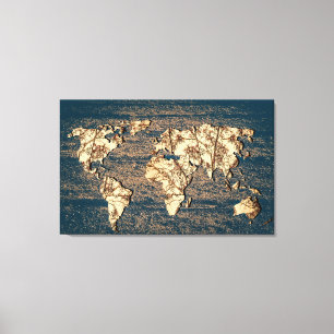 Impressão Em Tela O outono deixa a arte mundial do mapa
