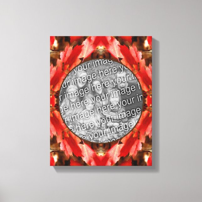 Impressão Em Tela O outono Vermelho deixa o quadro Criar sua própria (Frente)