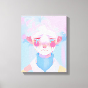 Impressão Em Tela O Palhaço De Choro