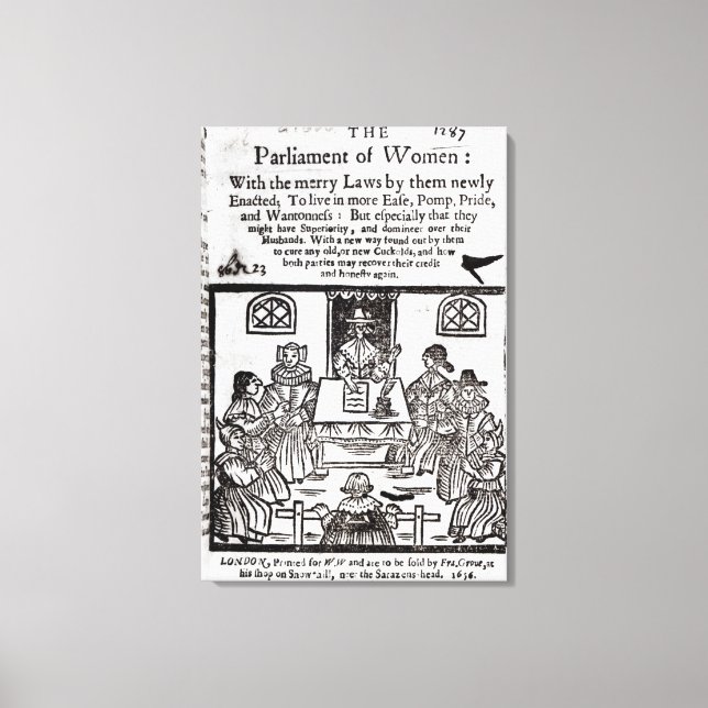Impressão Em Tela O Parlamento das Mulheres, 1656 (Frente)