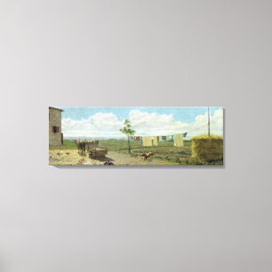 Impressão Em Tela O pátio (óleo em canvas)