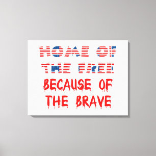Impressão Em Tela O Patriótico Lar das Cotações Livres dos EUA Ameri
