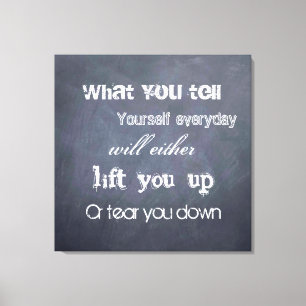 Impressão Em Tela O pensamento pode mudar a vida - a parede de cita