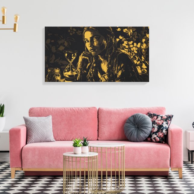 Impressão Em Tela O peso do manipulador de tempo (Insitu(Sala de estar))