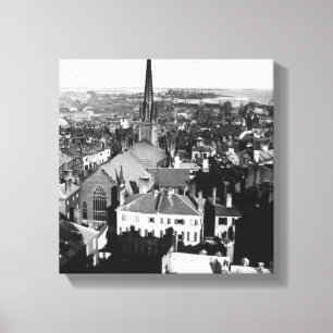 Impressão Em Tela O pináculo ornamented de uma igreja em Boston