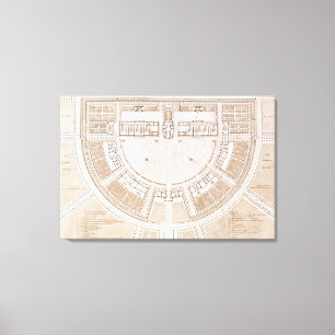 Impressão Em Tela O plano geral do sal trabalha 'no city ideal