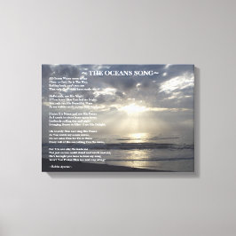 IMPRESSÃO EM TELA O POEMA DE CANÇÃO DOS OCEANOS