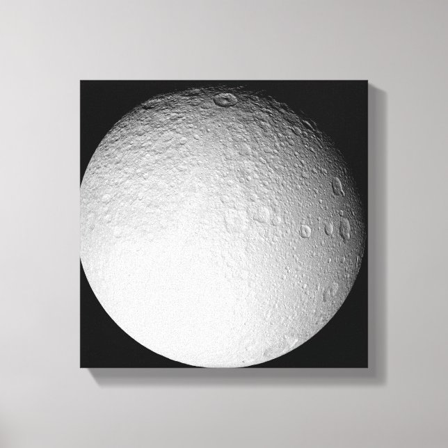 Impressão Em Tela O Polo Sul da Lua de Saturno Tethys (Frente)