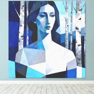 Impressão Em Tela O Porte de “Caelith” – Um Retrato Abstrato