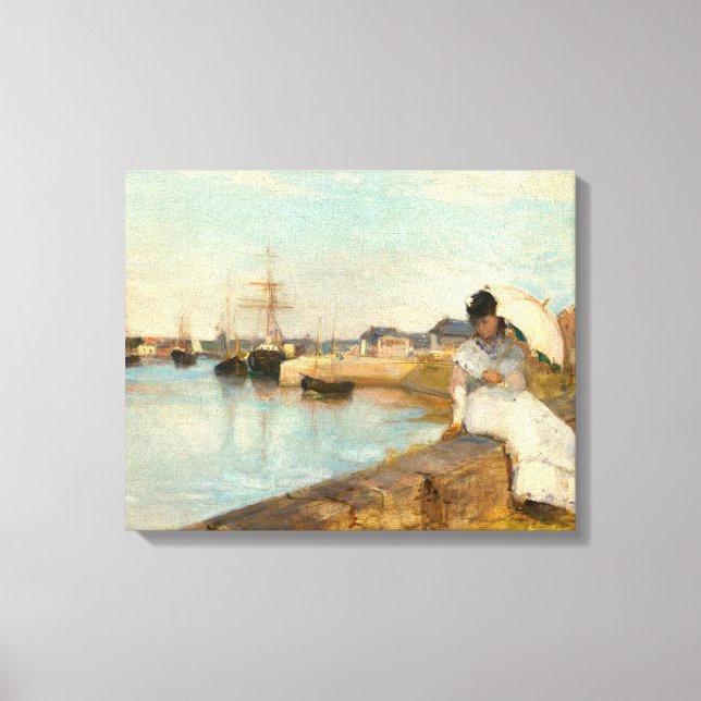 Impressão Em Tela O porto em Lorient por Berthe Morisot (Frente)