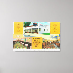 Impressão Em Tela O restaurante & o Caf� italianos de Alhambra