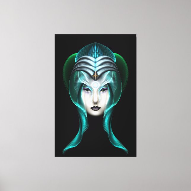 Impressão Em Tela O Retrato Da Tela Preta Cyiria ISO (Frente)