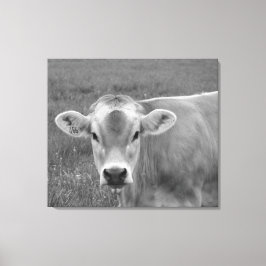 Impressão Em Tela O Retrato da Vaca de Jersey Bonito
