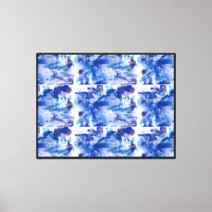 Impressão Em Tela O Salpico de Aquarela Azul